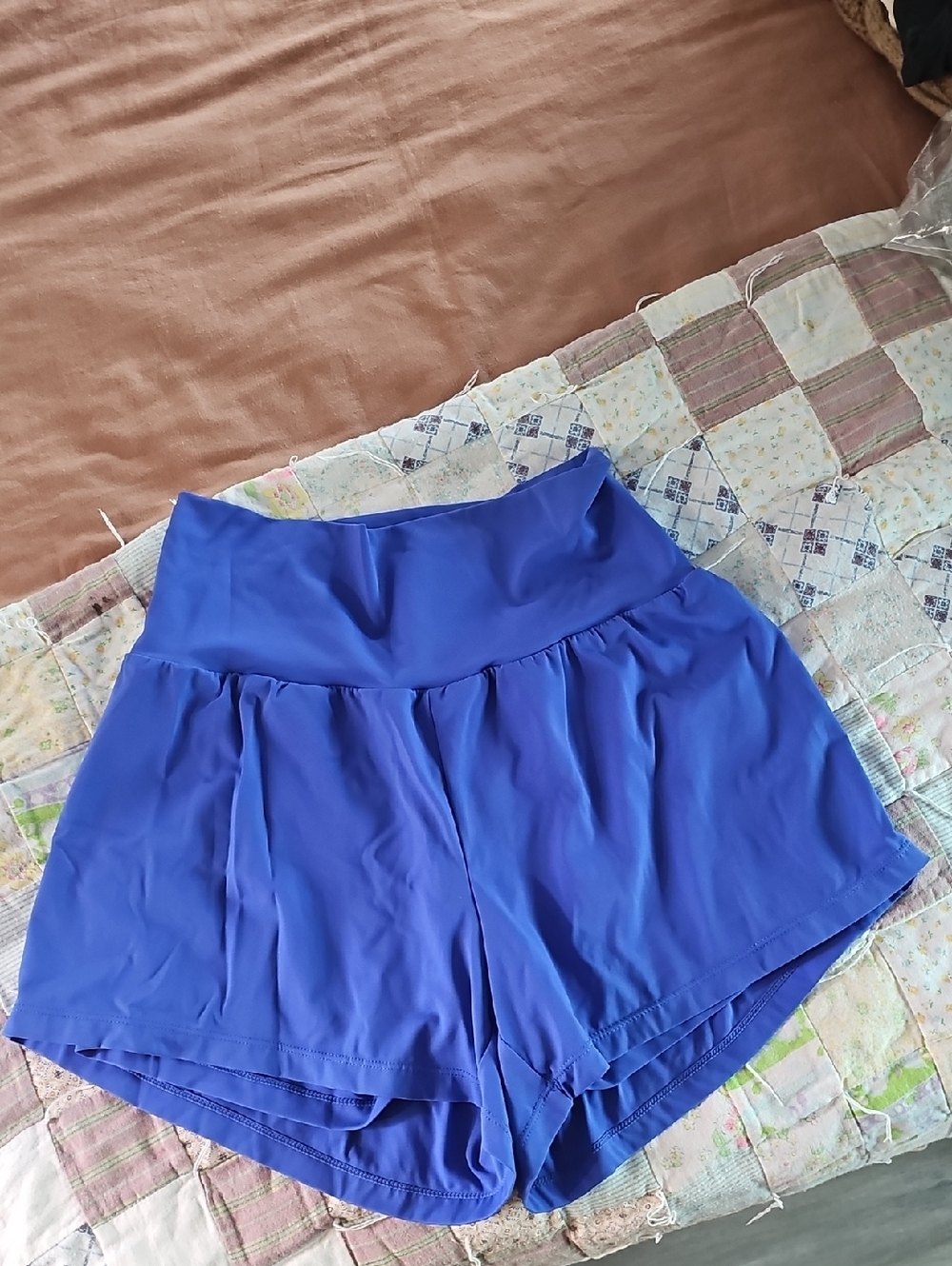 HALARA Royal Blue High-Waist Flow Shorts